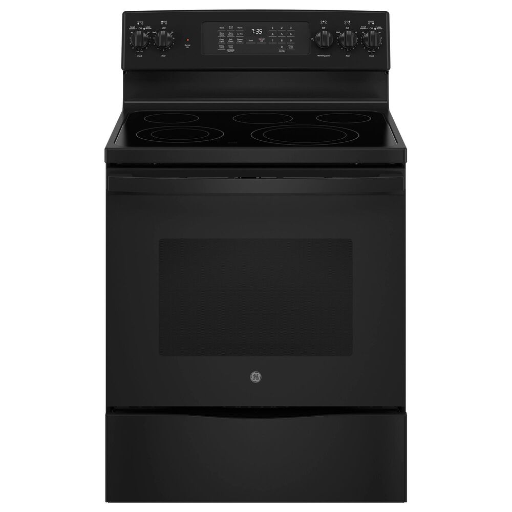 GE Appliances 2-Piece Kitchen Package with 30&#39;&#39; Electric Range and 1.9 Cu. Ft. Microwave Oven in Black, , large