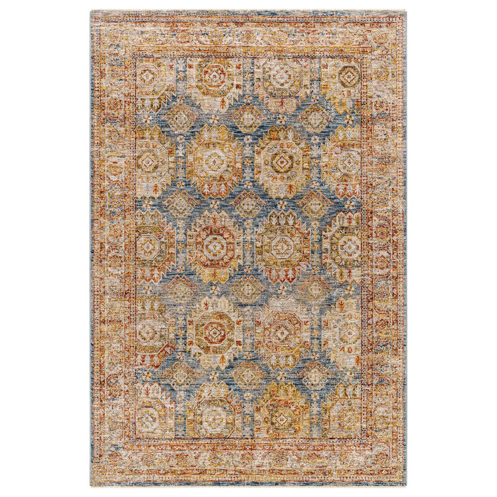 Surya Mona Lisa 2"7" x 7"3" Tan, Dark Blue, Mustard, Brick Red, Olive, Sage and Burgundy Runner, , large