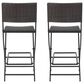Hearth and Haven Outdoor Foldable Bar Stool in Multi-Brown (Set of 2), , large