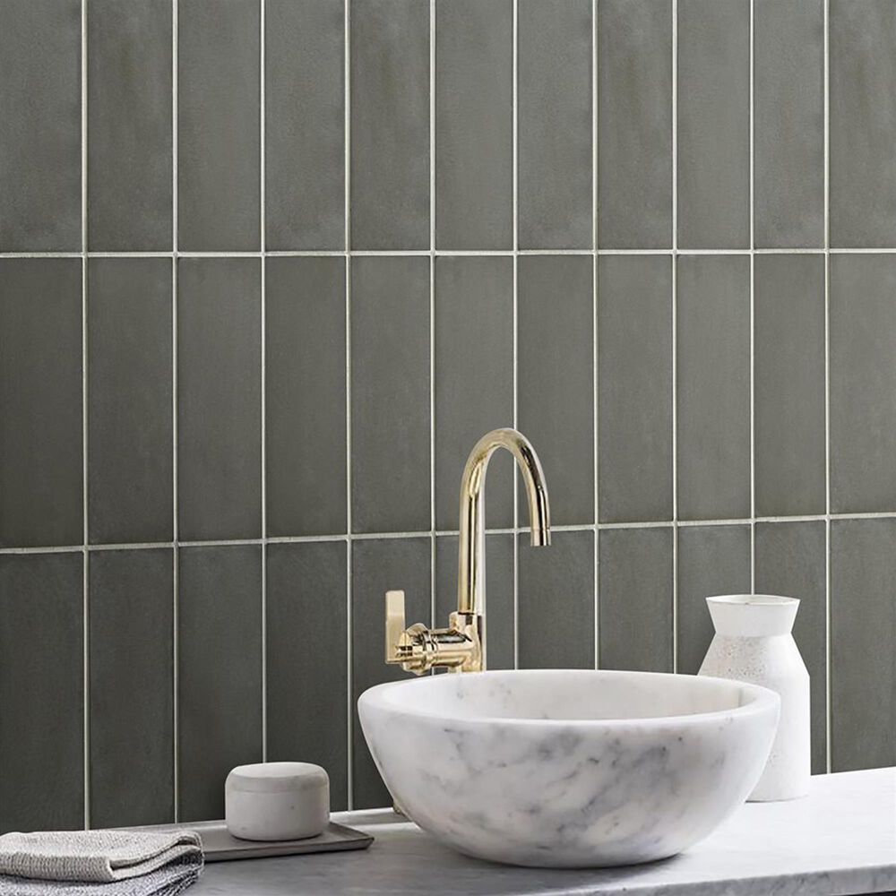 Soho Studio ColorHues Charcoal 2" x 8" Cement Tile, , large