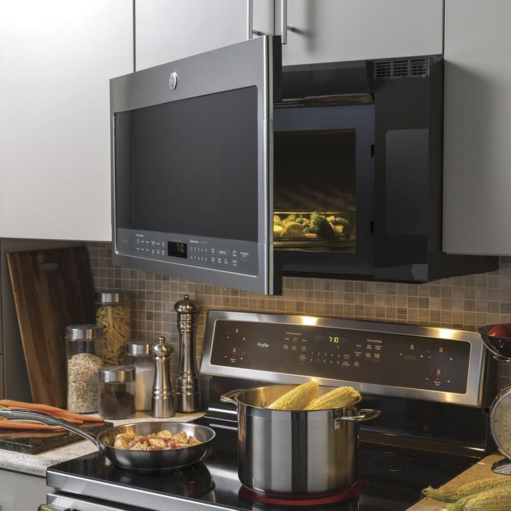GE Profile 2.1 Cu. Ft. Over the Range Microwave with Sensor in Stainless Steel, , large