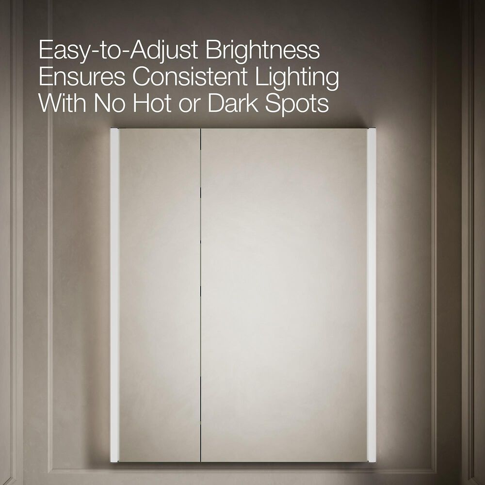 Kohler Maxstow 32" x 40" Lighted Medicine Cabinet in Dark Anodized Aluminum, , large