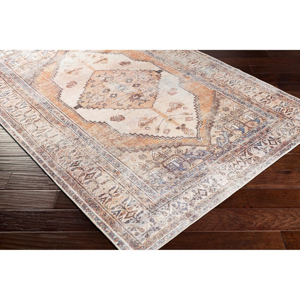 Surya Amelie AML-2312 5&#39;3&quot; x 7&#39;3&quot; Camel, Wheat, Ivory, Saffron, Orange and Blue Area Rug, , large