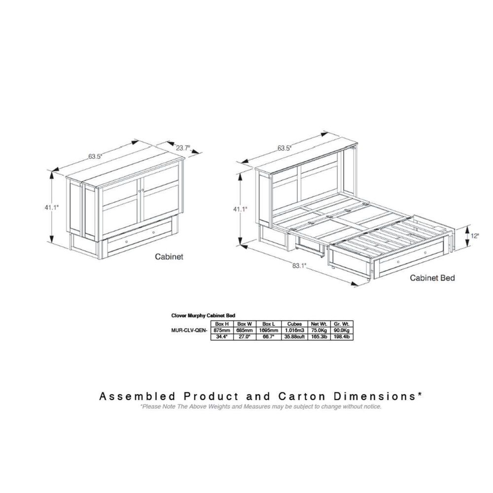 New Day Furniture Clover Murphy Cabinet Bed And Mattress In Cherry Nebraska Furniture Mart