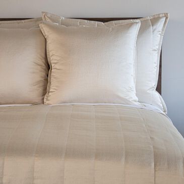 Ann Gish Hammered King Quilted Coverlet in Champagne, , large