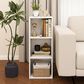 HOMLUX 3-Tier Bookcase with Decorative Open Shelves in White, , large