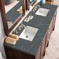James Martin Vanities Addison 72" Double Bathroom Vanity in Mid-Century Acacia with 3 cm Parisien Bleu Quartz Top and Rectangular Sinks, , large