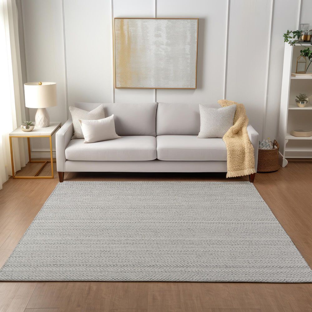 Dalyn Rug Company Provo 3&#39;6&quot; x 5&#39;6&quot; Silver Indoor/Outdoor Area Rug, , large
