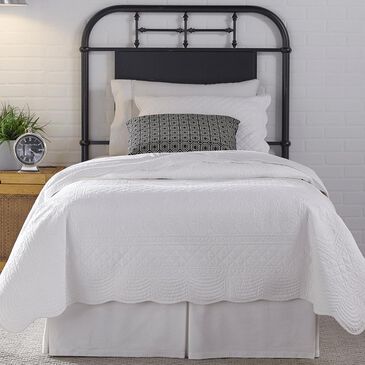 Belle Furnishings Vintage Twin Metal Headboard in Black, , large