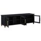 Steve Silver Furniture Yves 64" TV Stand in Ebony and Brushed Brass, , large
