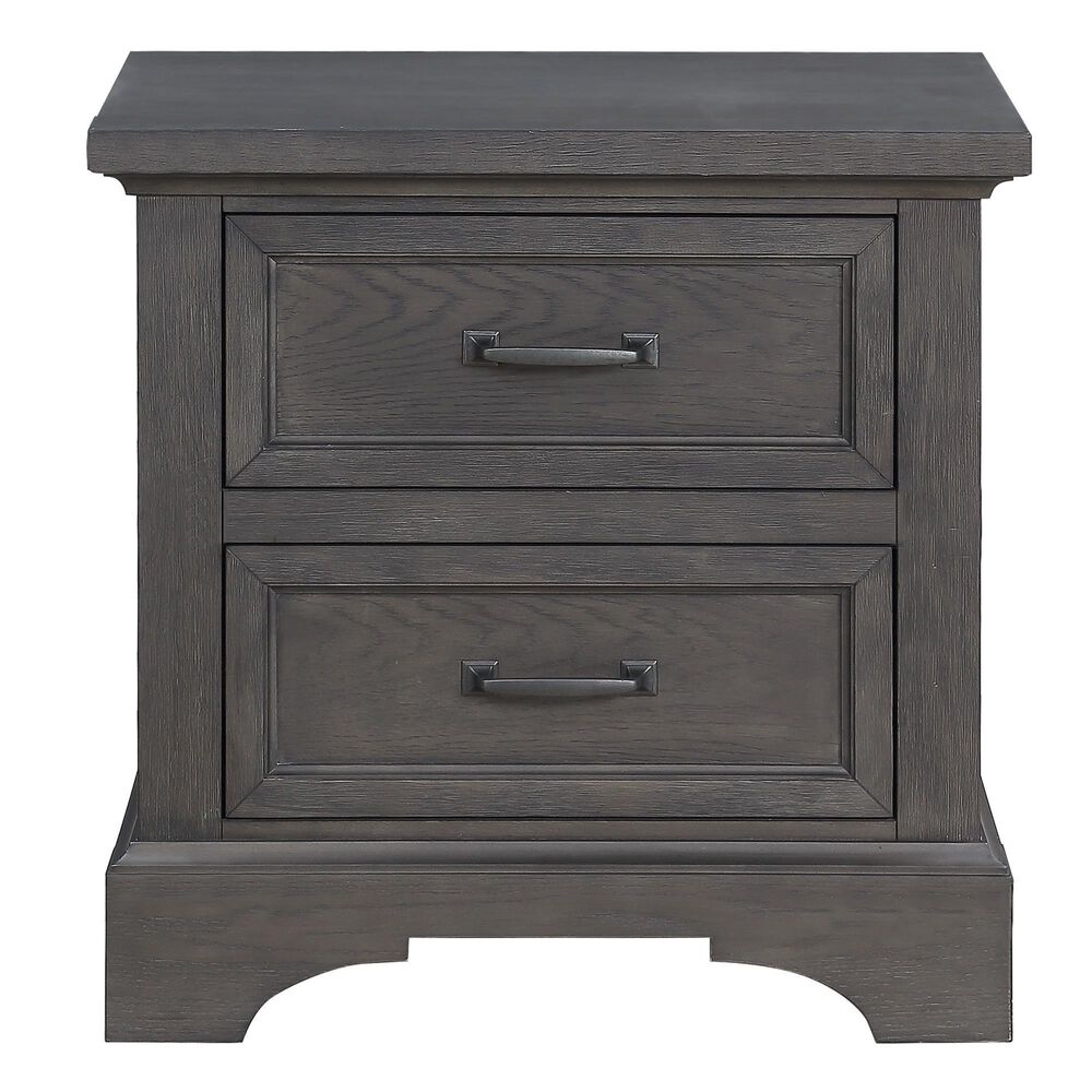 Frankfurt Furniture Prescott 2 Drawer Nightstand in Gray Oak, , large