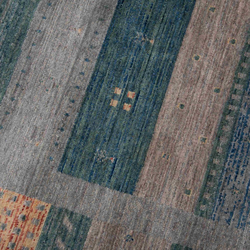 RIZZY Spectrum Dark Blue, Gray, Teal, Ivory, Cream, Green and Dusty Rose 9&#39; x 12&#39; Area Rug, , large