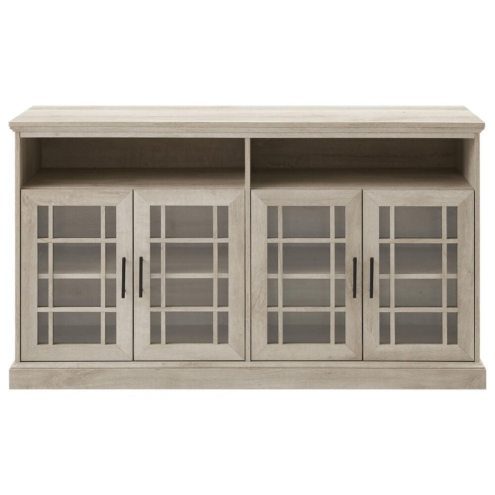 Walker Edison 58&quot; TV Stand NF584DHDHBWO  in White Oak, , large
