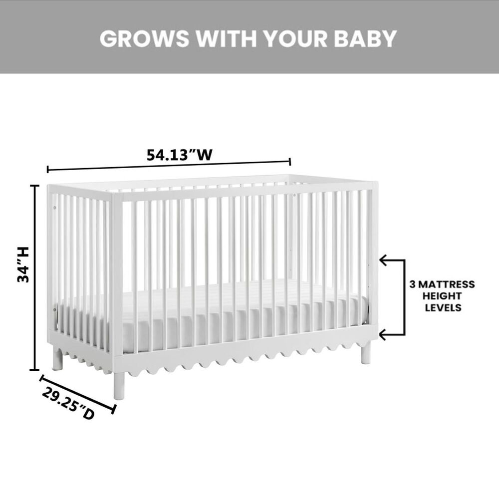 Oxford Baby Sterling Convertible Crib in White, , large