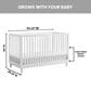 Oxford Baby Sterling Convertible Crib in White, , large