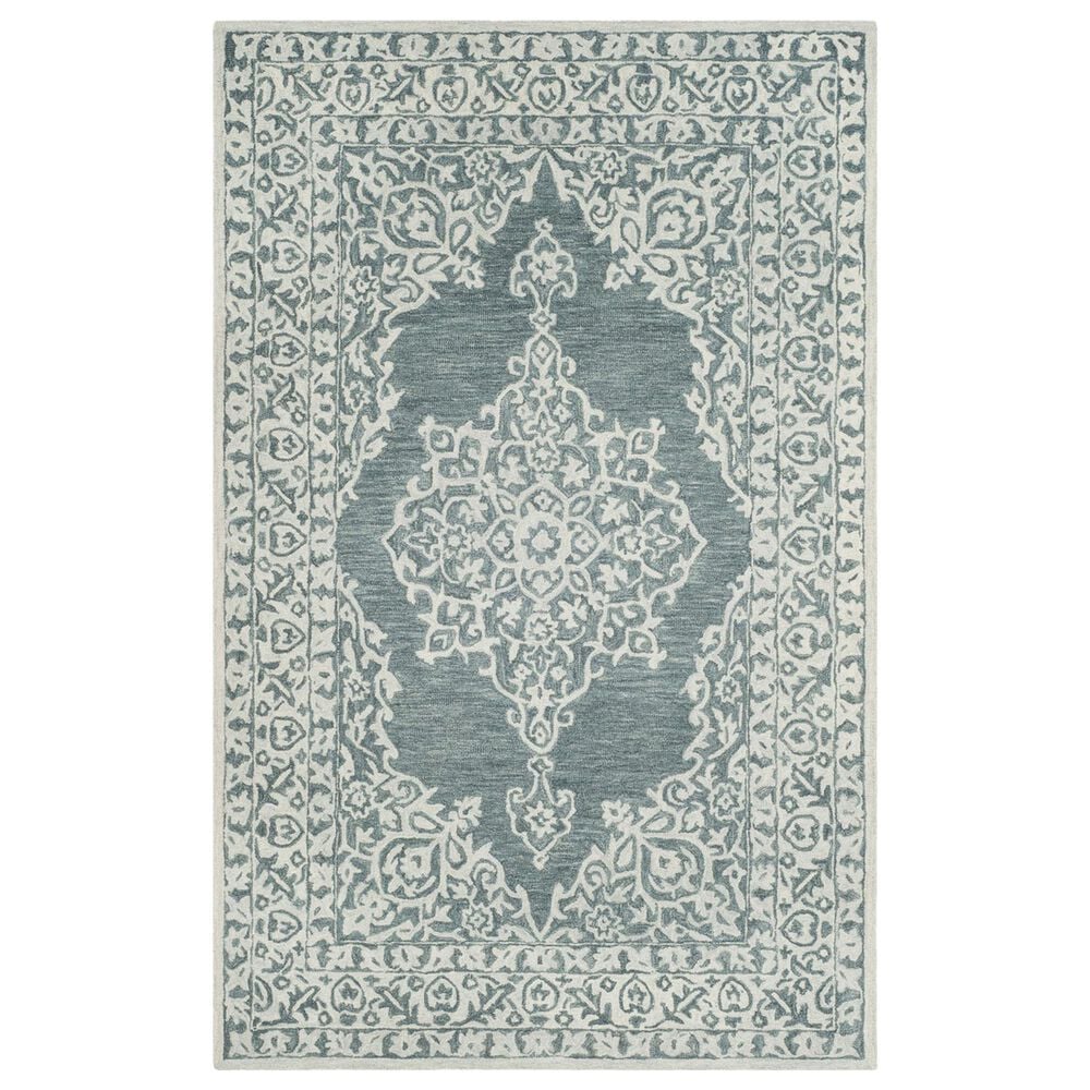 Safavieh Micro-Loop 5" x 8" Blue and Light Blue Area Rug, , large