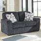 Ashley Midnight-Madness Stationary Loveseat in Gunmetal, , large