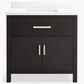 Kohler Kresla 36" Single Bathroom Vanity in Carbon Oak with 3 cm White Quartz Top and Rectangular Sink, , large