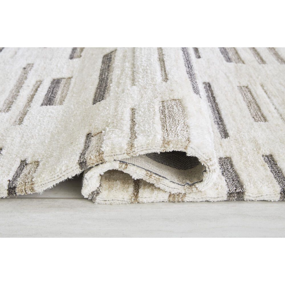 Ashley Leesdale 5&#39; x 7&#39; Ivory, Brown and Black Area Rug, , large