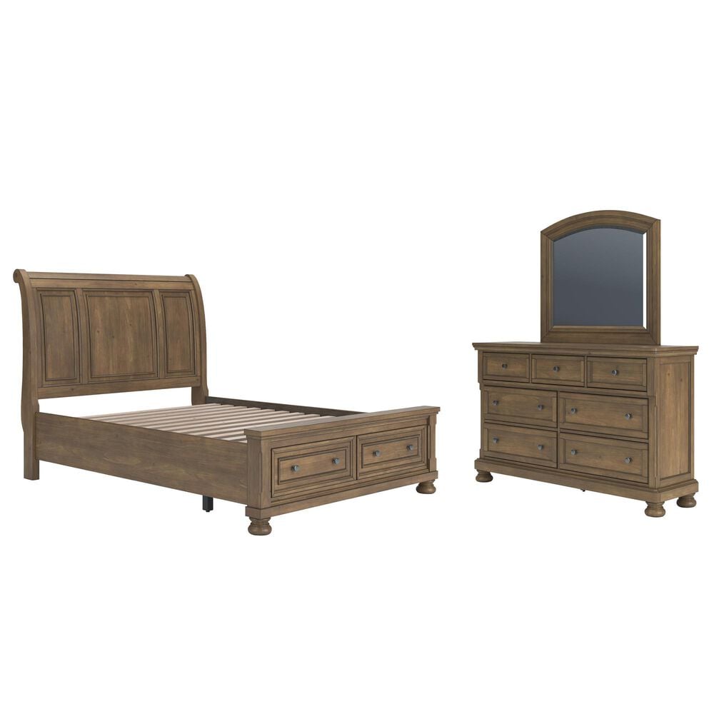 Ashley Feddinger 3-Piece Queen Storage Bedroom Set in Chestnut Brown, , large