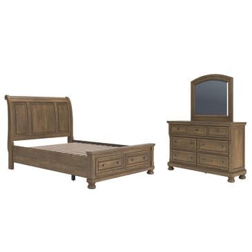 Ashley Feddinger 3-Piece Queen Storage Bedroom Set in Chestnut Brown, , large