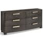 Bernhardt Geneve King Upholstered Wingback Bed with Dresser, Chest, and Two Nightstands in Robor, , large