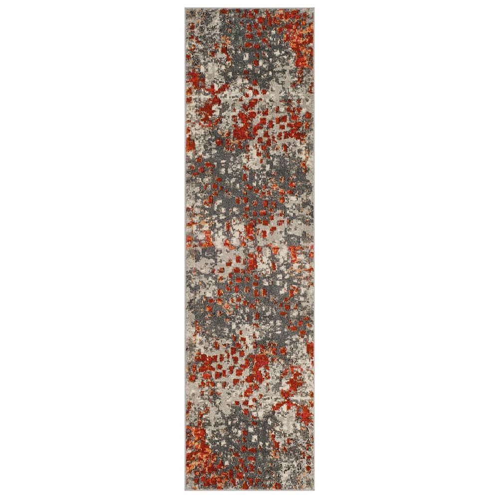 Safavieh Monaco MNC225H-210 2"2" x 10" Grey/Orange Runner, , large