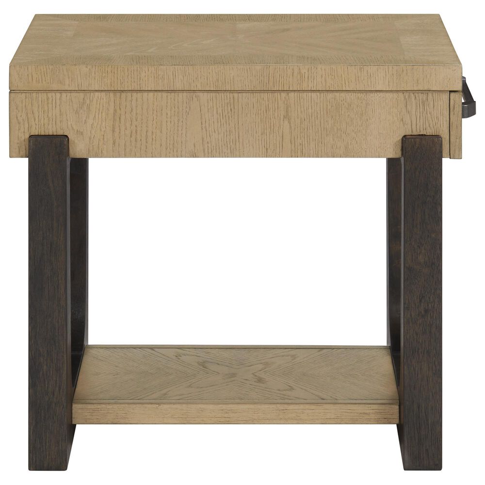 Emerald Home Furnishings Sutton Place Chairside Table in Caramel and Cocoa, , large