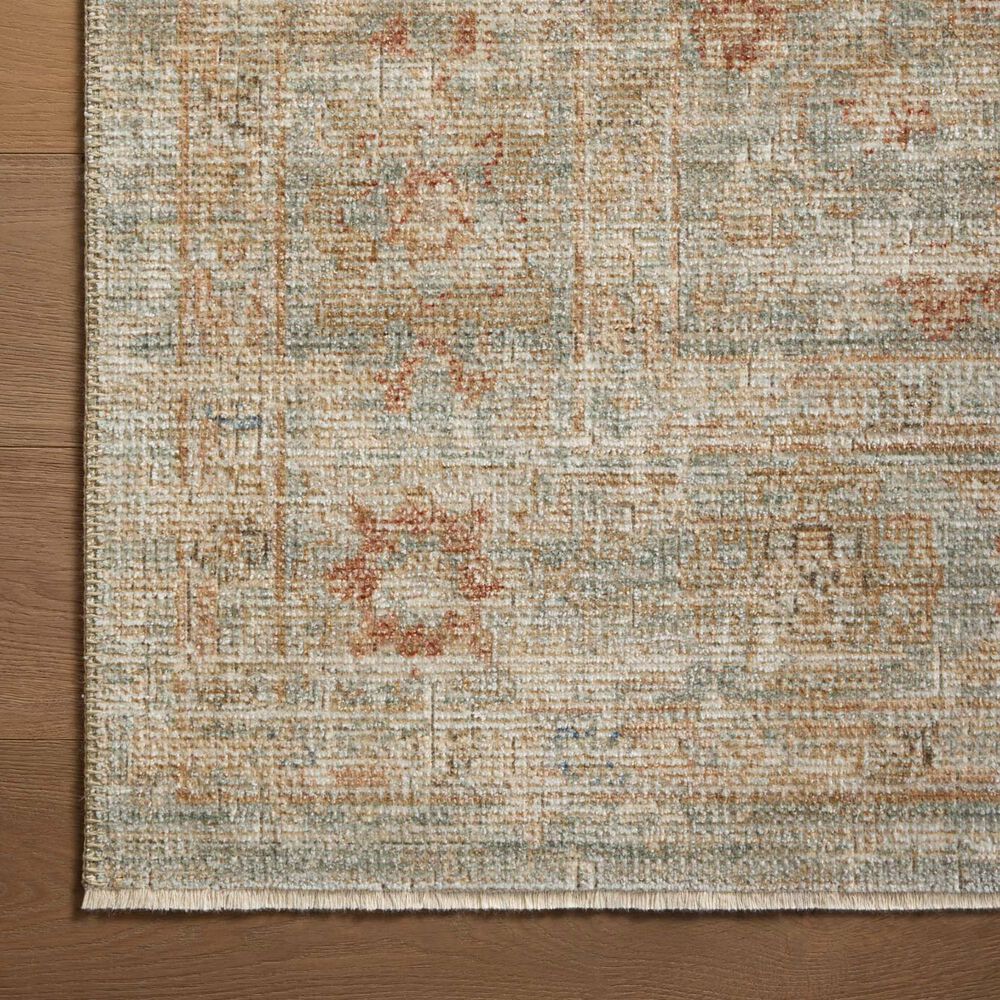 Loloi Heritage 12&#39; x 12&#39; Square Aqua and Terracotta Area Rug, , large
