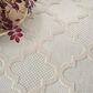 Nourison Easy Care 5" x 7" Ivory and White Indoor/Outdoor Area Rug, , large