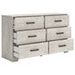 Ashley Shawburn 6-Drawer Dresser in Light Gray, , large