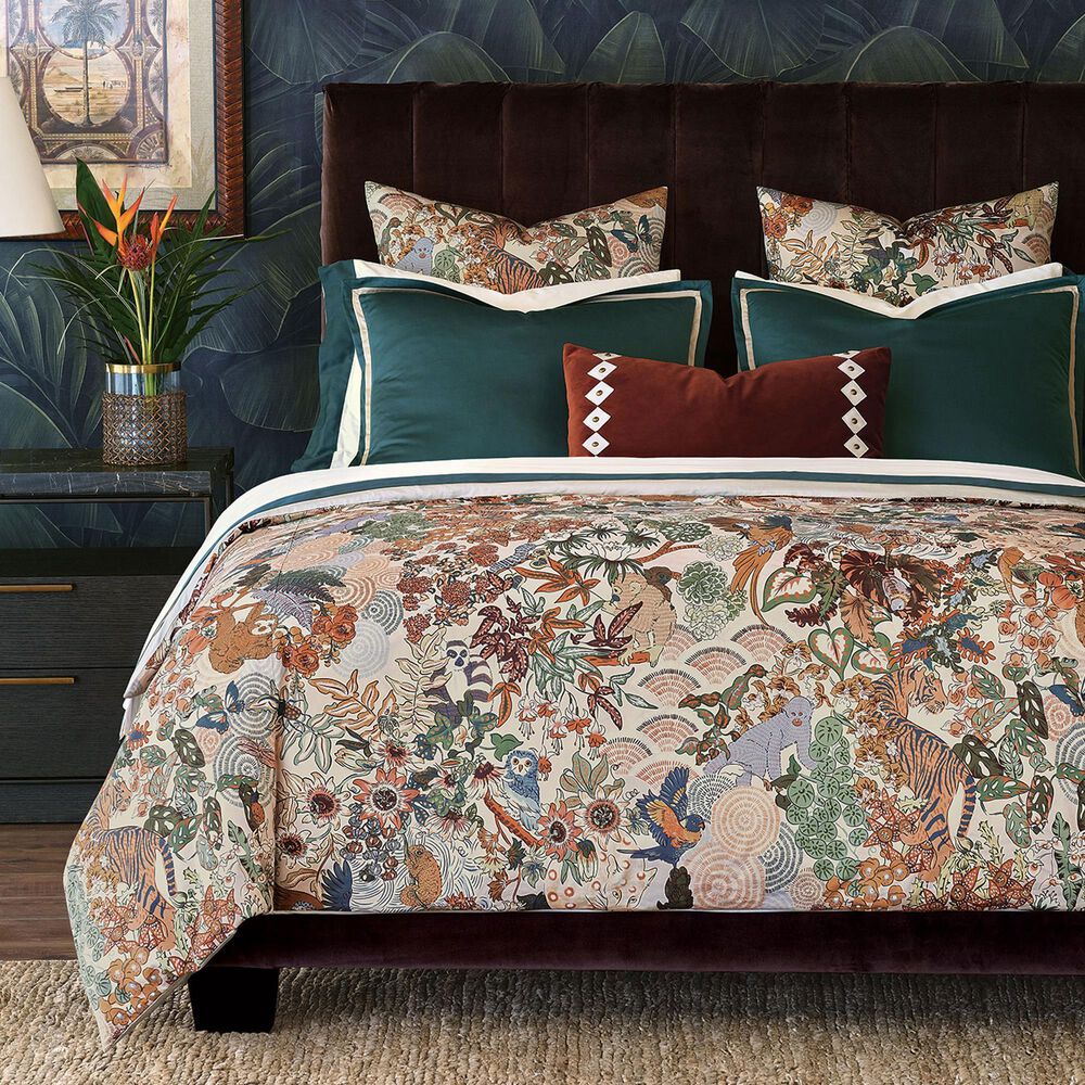 Eastern Accents Gustav King Jungle Print Duvet Cover in Ochre, , large