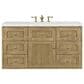 James Martin Vanities Laurent 48" Single Bathroom Vanity in Light Natural Oak with 3 cm Ethereal Noctis Quartz Top and Rectangular Sink, , large