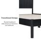 Walker Edison Paris King Platform Bed with Reeded Headboard in Black, , large