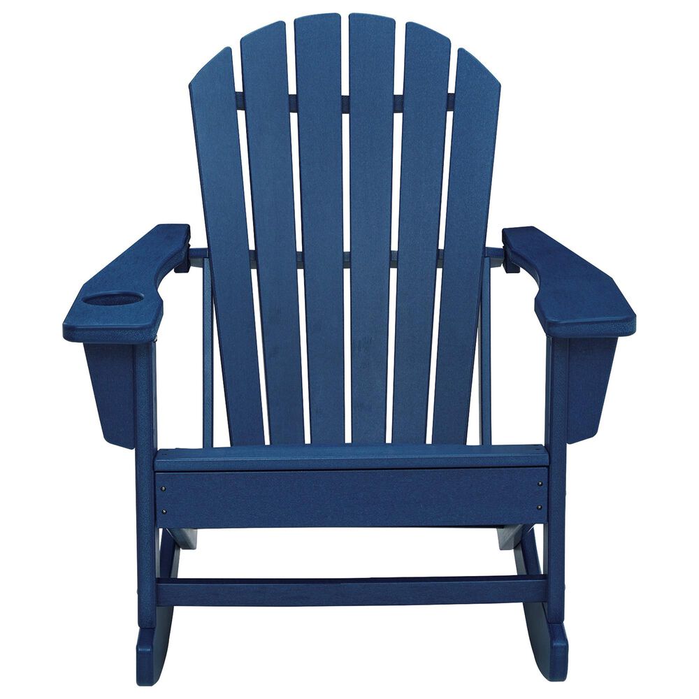 Ashley Sundown Shores Patio Rocker Chair in Blue, , large