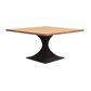 Nest Home Collections Metal and Wood Pedestal Dining Table and 8 Faux Leather Strapped Side Chairs, , large