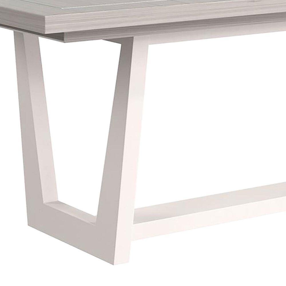 Bernhardt Stratum Dining Table in Mist, Fossil and Polished Nickel - Table Only, , large