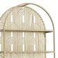 Maple and Jade 3-Level Oval Room Wall Shelf with Arch Pattern in Gold, , large