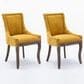 Hearth and Haven Upholstered Side Chair with Bronze Nail Head in Golden Yellow (Set of 2), , large