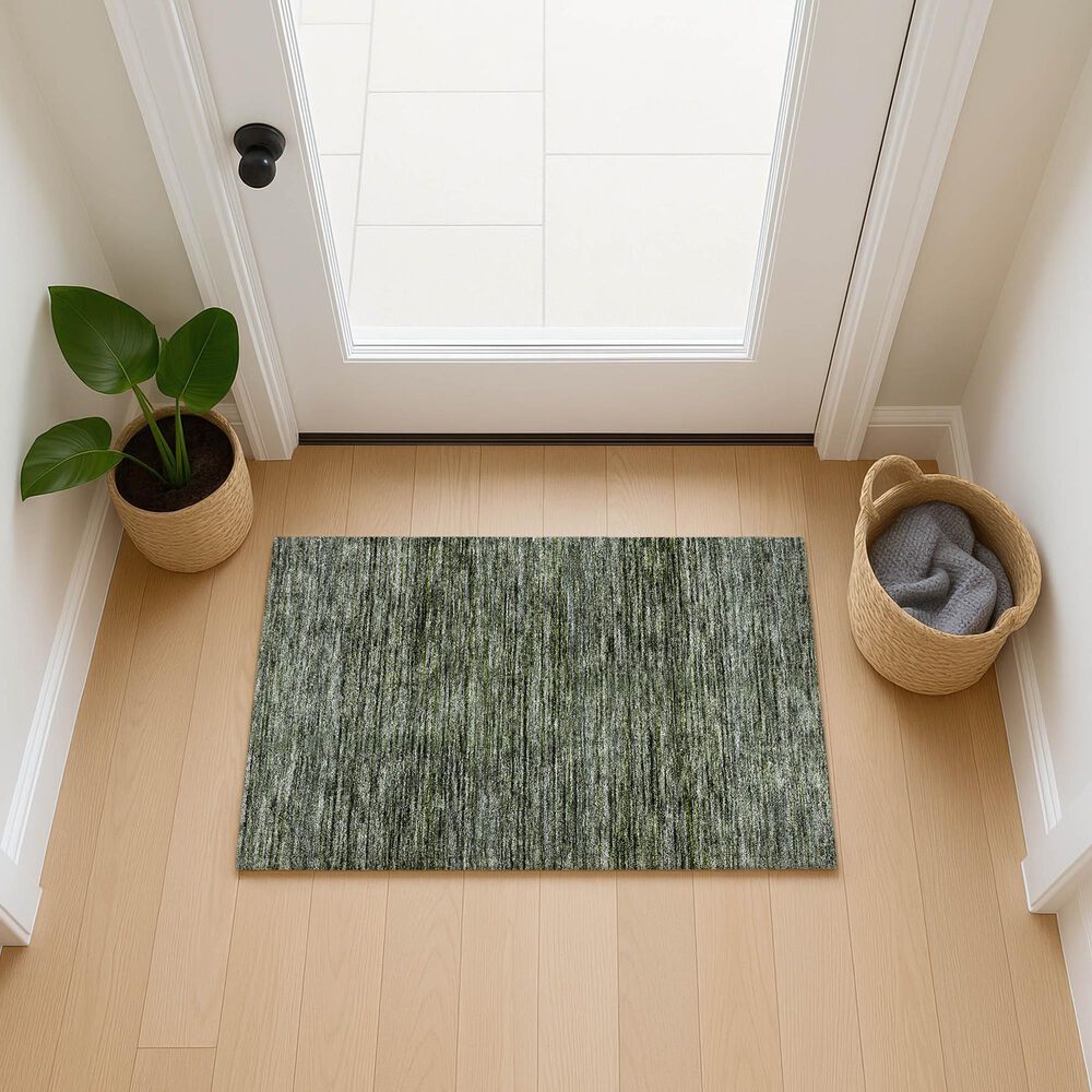 Dalyn Rug Company Soft Essentials Solid Basil 2'6" x 3'10" Indoor/Outdoor Area Rug, , large