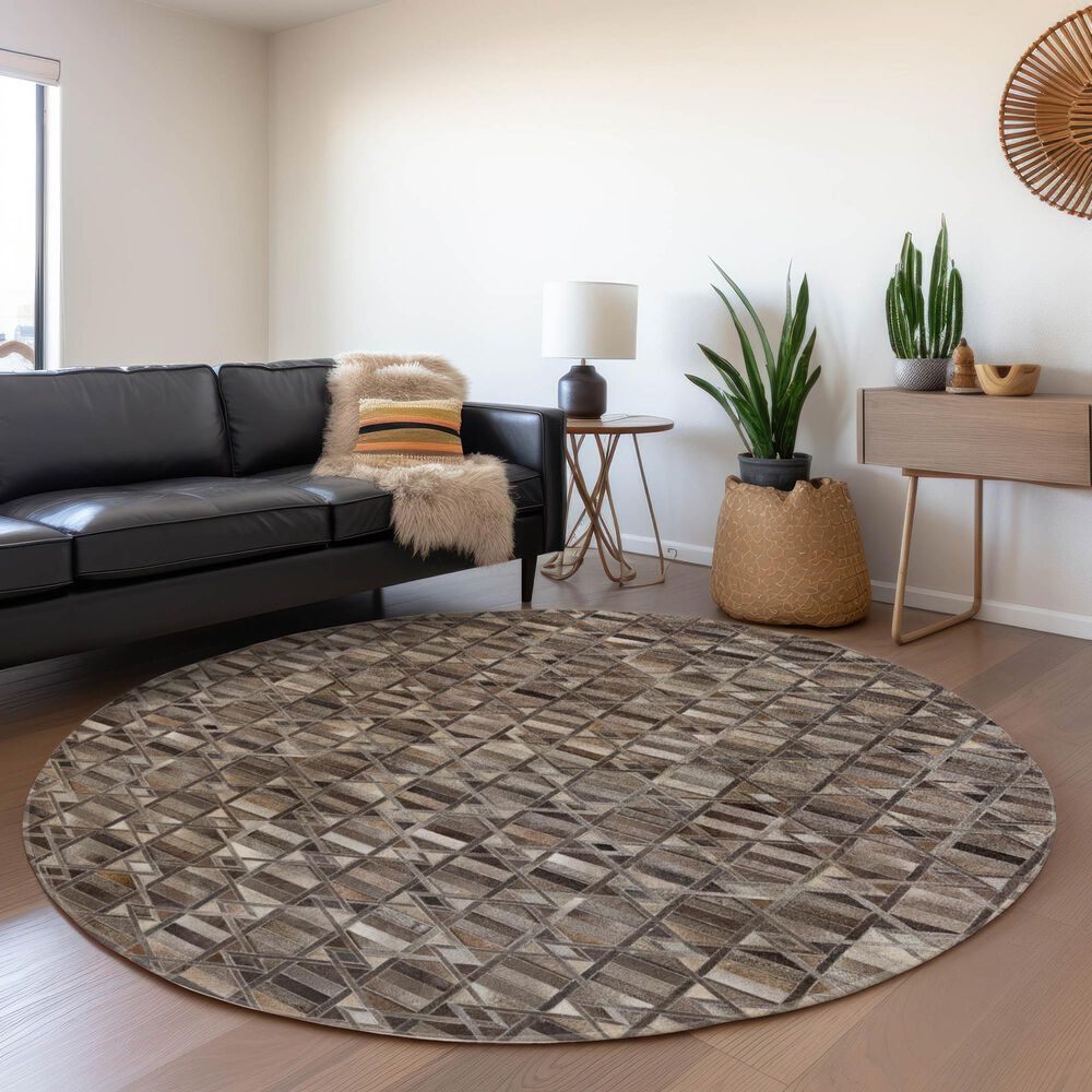 Dalyn Rug Company Bozeman BM4 Gray 8&#39; Round Area Rug, , large