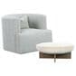 Aria Designs Adriaan Chair and Ottoman in Opal, , large