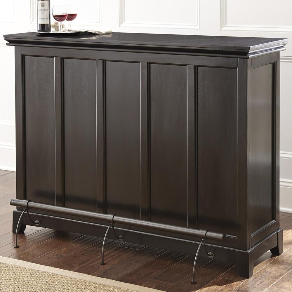 Crystal City Garcia Silverstone Top Bar Unit with Foot Rail in Ebony, , large