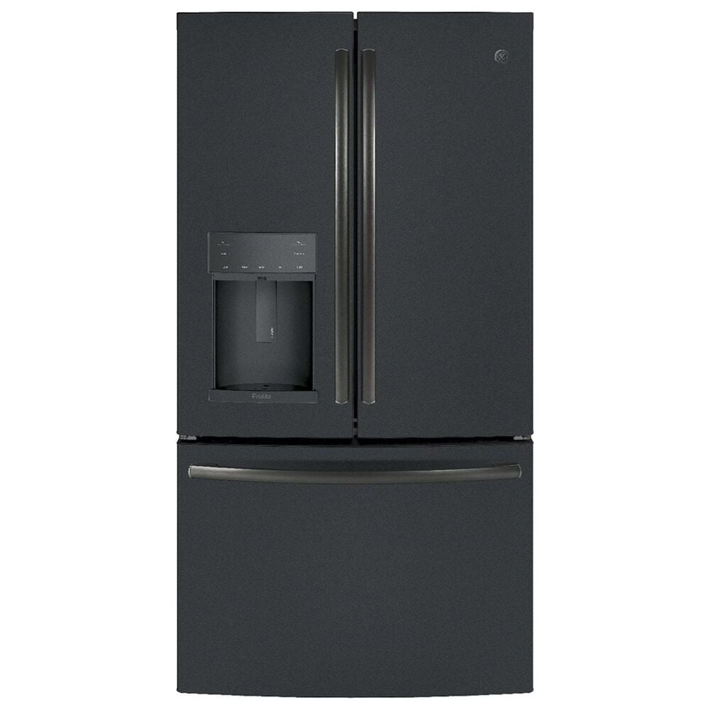 GE Profile 22 Cu. Ft. Counter-Depth French-Door Refrigerator in Black Slate, , large