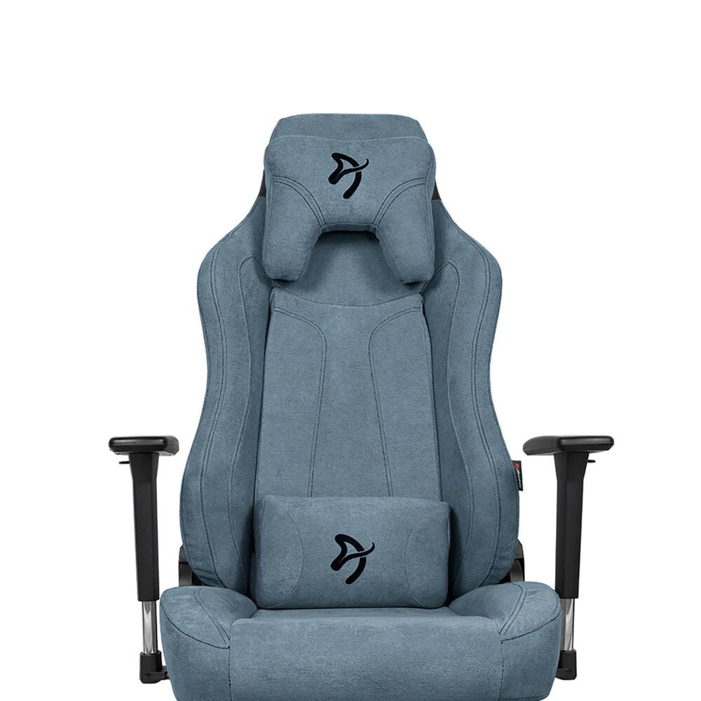 Arozzi Vernazza Premium Upholstery Soft Fabric Ergonomic Computer Gaming/Office Chair with High Backrest, Recliner, Swivel, Tilt, Rocker, Adjustable Height and Adjustable Lumbar and Neck Support - Blue, , large