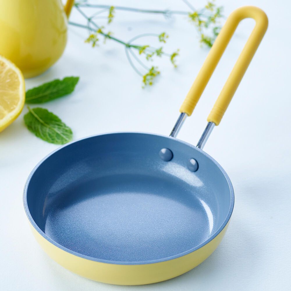 Green Pan Mini 5" Round Ceramic Nonstick Frypan in Yellow, , large