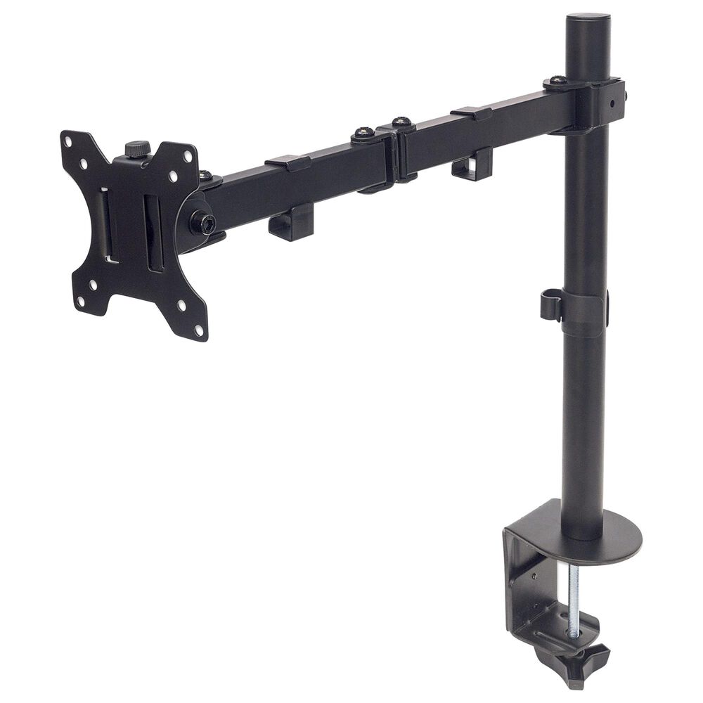 Manhattan Universal Monitor Mount with Double-Link Swing Arm in Black, , large