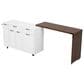 HOMLUX 102" Kitchen Island with Extendable Dining Table in White, , large