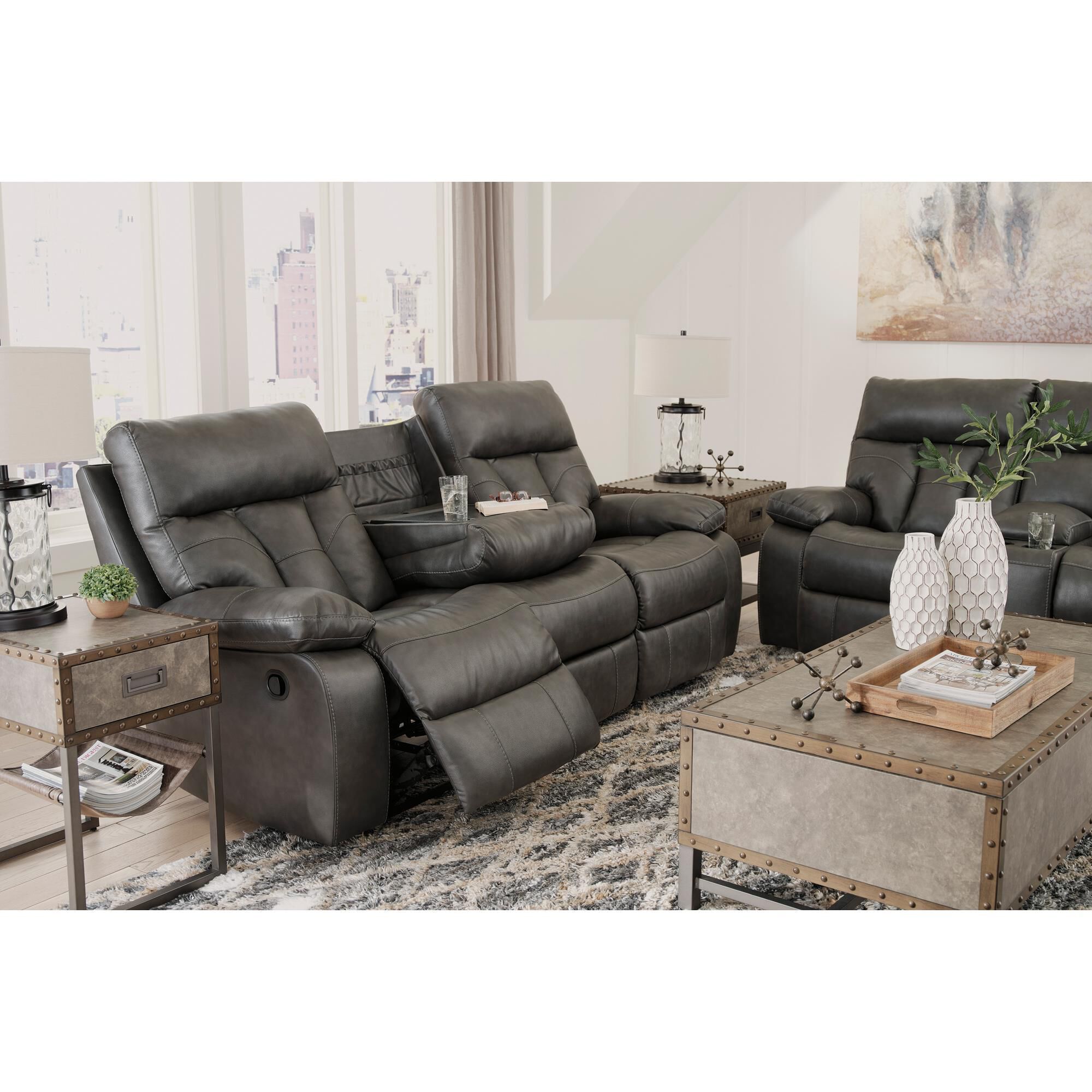 Signature Design by Ashley Willamen Manual Reclining Sofa with