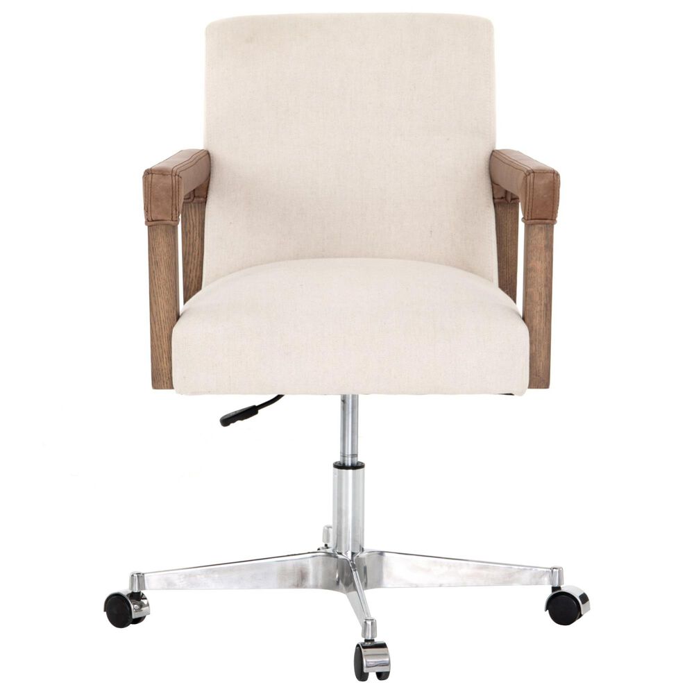 Four Hands Reuben Desk Chair in Lamont Nettlewood and Stainless Steel, , large